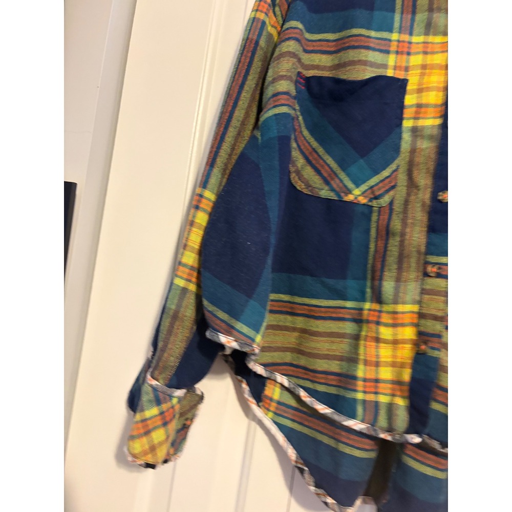 BDG Plaid Button Down Shirt Oversized Long Sleeve Casual Top Women M - Picture 5 of 8